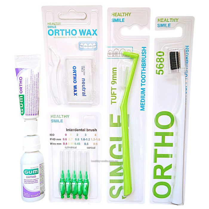 Gum + Healthy Smile Orthodontic Braces Care Kit